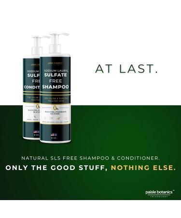 Sodium Lauryl Sulfate Free Shampoo & Conditioner Set - All Natural Paraben & Sulfate Free for Color Treated Hair - Ideal for Men & Women - International Shipping Available - Buy Online on GoSupps.com