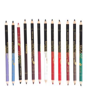 Didiseaon 12pcs Lip Liner Eyeliner Eye Shadow Pencil Eyeliner Eyebrow Pencil Lip Pencil Makeup Accessory High Pigment Pen Lip Shaping Pencil Waterproof Lip Liner Pencil Makeup Pencil