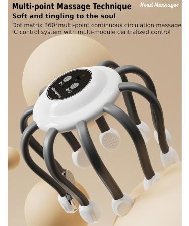 Top-Rated Electric Scalp Massager - 5 Modes Red LED Vibration Automatic | Perfect for Home & Travel - Buy Online on GoSupps.com