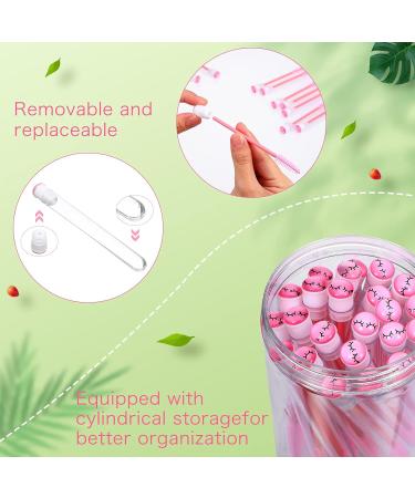 30 Pack Disposable Eyebrow Brushes with Tubes | Pink Mascara Wand Brushes & Diamond Eyelash Tubes for Women & Girls Makeup - Buy Online on GoSupps.com