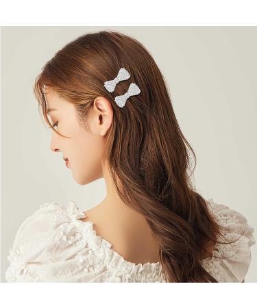6 Pack Rhinestone Crystal Hair Clips - Gold & Silver Bow Barrettes for Girls and Women - Buy Online on GoSupps.com