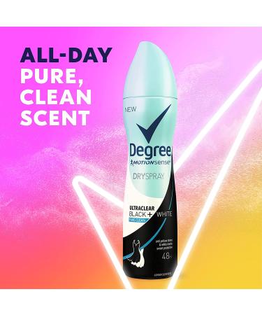 Degree Deodorant Women's Dry Spray Black & White 3.8 oz (112ml) - 2 Pack - Fresh Scent All-Day Odor Protection - Buy Online on GoSupps.com