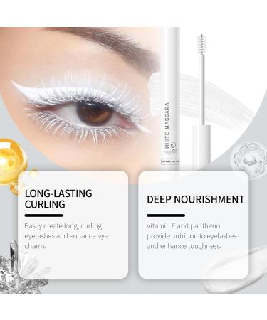  Jingmiger Curling Mascara - Lengthening Water Resistant | White Eyelash Effect Volume Mascara - For Days Evening Appointment Work - Buy Online on GoSupps.com