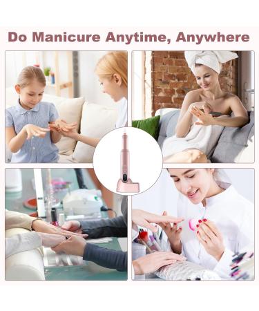 Buy Urbuti Cordless Electric Nail Drill - Portable Rechargeable Nail File for Acrylic & Gel Nails - Professional Manicure & Pedicure Tools - Perfect for Home & Salon (Pink - Buy Online on GoSupps.com