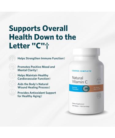 Cooper Complete Natural Vitamin C 1000 mg 100 Tablets per Bottle. Pack of 1 - Buy Online on GoSupps.com