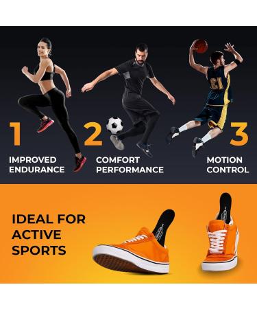 Happy Feet Orthotic Gel Inserts for Plantar Fasciitis - High Arch Support Shoe Insoles for Men & Women (Size M 7-8 / 8.5-10 - Buy Online on GoSupps.com