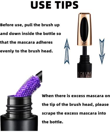 Brown Waterproof Mascara for Eyelashes 5D Silk Fiber Mascara with Folding Eyelash Comb Brush Liquid Colored Mascara Lash Extensions Volumizing and Thick Smudge-proof Long Lasting Party Stage Use - Buy Online on GoSupps.com