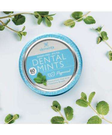 Elementa Sugar Free Xylitol Breath Mints for Oral Care - Peppermint 60 Count - Buy Online on GoSupps.com