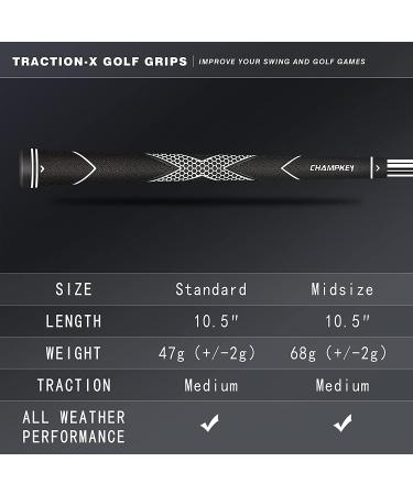 CHAMPKEY Traction-X Golf Grips 13 Pack | High Traction Rubber Club Grips with Repair Kits - Buy Online on GoSupps.com