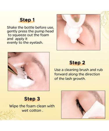 Lash Shampoo Kit - 100 ML Eyelash Extension Cleanser | Paraben & Sulfate Free Makeup Remover | Safe for Natural Lashes - Buy Online on GoSupps.com