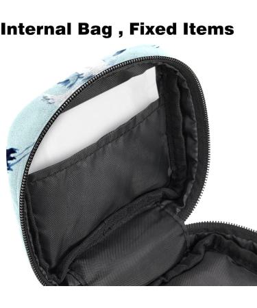 MUOOUM Flying Cranes Menstrual Cup Pouch & Sanitary Napkin Storage Bag | Portable Feminine Menstruation First Period Bag - Multi-colored - Buy Online on GoSupps.com