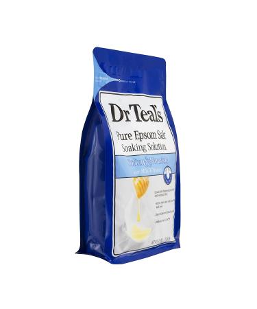 Dr. Teal's Milk and Honey Epsom Salt Soaking Solution - 48oz (3 Pound) - Buy Online on GoSupps.com