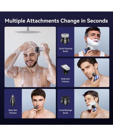 Bald Men's Head Shaver - 7D Magnetic Floating Head, 3 Modes, IPX7 Waterproof, USB Rechargeable Grooming Kit - Buy Online on GoSupps.com