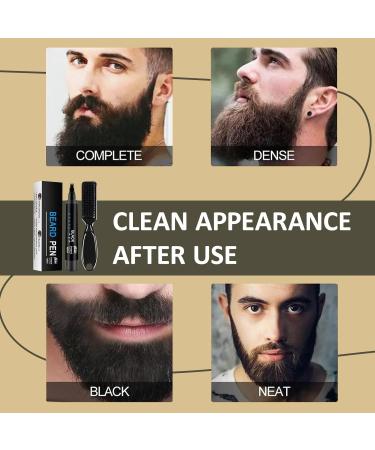 XdealCozyxc Beard Pencil Filler for Men Black Beard Pen with Brush Waterproof Sweatproof & Long Lasting Natural Looking Beard - Buy Online on GoSupps.com