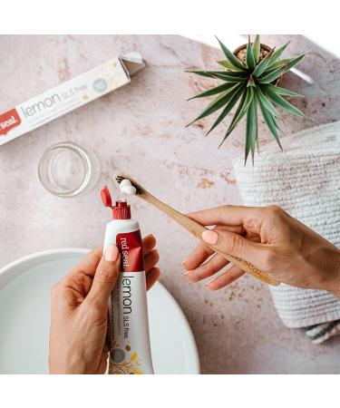Red Seal Lemon Toothpaste - Homeopathic Friendly, Mint Free, Fluoride Free, No SLS - 3.5oz - Buy Online on GoSupps.com