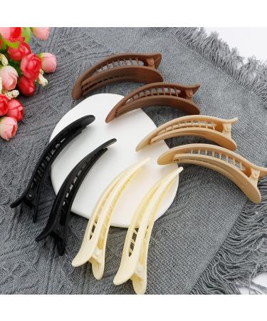 Large Duck Billed Hair Clips - 8 Pack Alligator Hair Barrettes for Women - Matte Finish Styling Accessories - Buy Online on GoSupps.com