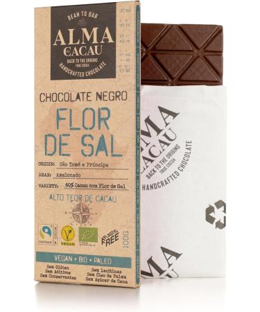  Quinta de Jugais Salted chocolate 60% - 2 x 100g bars - Vegan and Paleo - Made in S o Tom and Pr ncipe - No cane sugar or palm oil - Buy Online on GoSupps.com