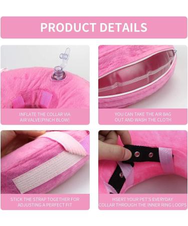 Ducomi Inflatable Pet Hinges for Dogs & Cats - Comfortable Surgical Recovery Enhanced Mobility & Visibility Scratch & Bite Prevention (Pink Size S) - Buy Online on GoSupps.com