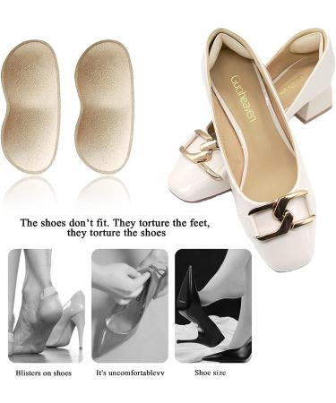 CZBYXA12 Heel Grips - Prevent Heel Slipping and Rubbing - 4 Pairs Self-Adhesive Shoe Cushion Inserts for Men and Women - Beige - Buy Online on GoSupps.com