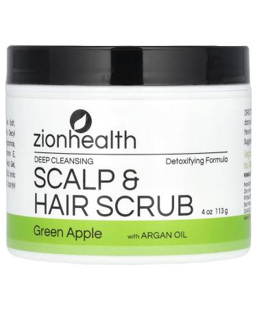 Zion Health Adama Minerals Deep Cleaning Hair Scrub - Green Apple 4 oz Liquid