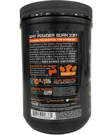 Rival Powder Burn 2.0 Pre-Workout Powder | Intense Pre Workout Energy Supplement | 7g Performance Blend Increased Energy Muscle Pumps Stamina Focus | 35 Servings (Blue Raspberry) Blue Raspberry 35 Servings (Pack of 1) - Buy Online on GoSupps.com