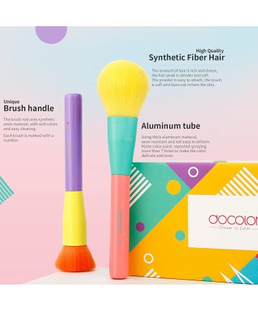 Docolor Dream of Color 15 Piece Makeup Brush Set - Premium Synthetic Kabuki Brushes for Foundation, Blending, and Eyeshadow - Perfect Gift Idea - Buy Online on GoSupps.com