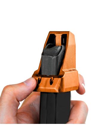 RAEIND Universal Magazine Speedloaders for Double Stack Magazines with Different Calibers Including 32 auto, 9mm, 22TCM.357 SIG.380 ACP.40 S&W speedloader, USA Made Orange