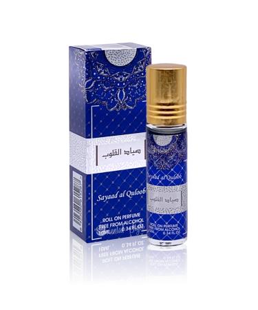 ArdAlZaafaran Roll On Oil Attar Perfume Itr Free From Alcohol 10mL (0.34 fl oz) Oud Musk Bint Hooran And More (Sayyad Al Quloob)
