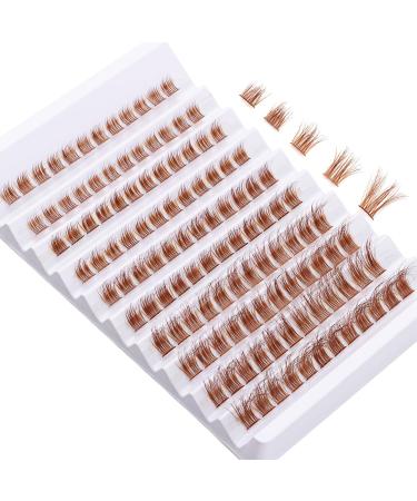 Buy Outopen Brown Lash Clusters 140Pcs - Natural D Curl Wispy Cat Eye Extensions for DIY Home Use - Buy Online on GoSupps.com