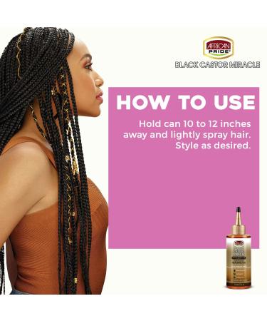 African Pride Black Castor Miracle Hair & Scalp Sealing Oil - 6 oz (Pack of 1) | Moisture Lock & Soothe with Black Castor, Tea Tree, and Soybean Oil - Buy Online on GoSupps.com