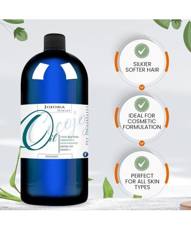 Dr Joe Lab Jojoba Oil Organic Cold Pressed for Hair Growth Skin Face Deep Moisturizing Anti-Aging Essential Oils - 32 Fl Oz 32 Fl Oz (Pack of 1) - Buy Online on GoSupps.com