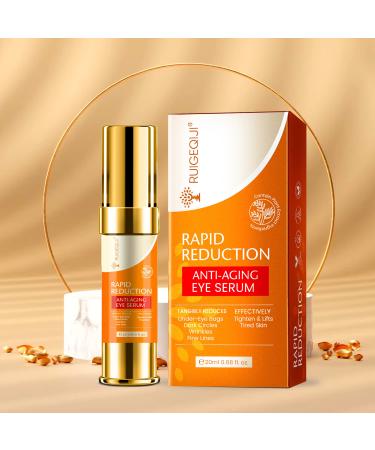 RUIGEQIJI Rapid Reduction Eye Serum Puffy Eyes & Bags Treatment for Men and Women Dark Circle Remover & Wrinkle Filler 20ml - Buy Online on GoSupps.com