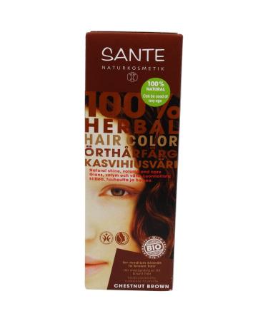 SANTE - Herbal Hair Color - Chestnut Brown - Free from peroxides & ammonia - Free from synthetic colors - Vegan