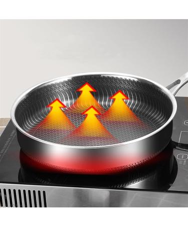 DELURA Saucepan Stainless Steel Pans Cooking Pots Utensils Cookware Set for Kitchen Accessories Skillet Frying Induction Deep Fryer Wok Wok - Buy Online on GoSupps.com