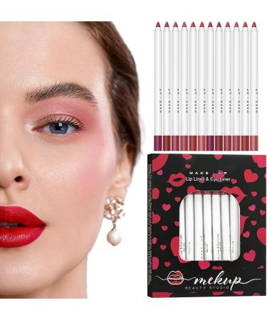  Xinhuju 12 Pcs Natural Matte Lip Liner Makeup Pencil Set Matte Lipstick Matte Lipstick 12 Colors Nude Waterproof Lip Gloss for Girls Women - Buy Online on GoSupps.com