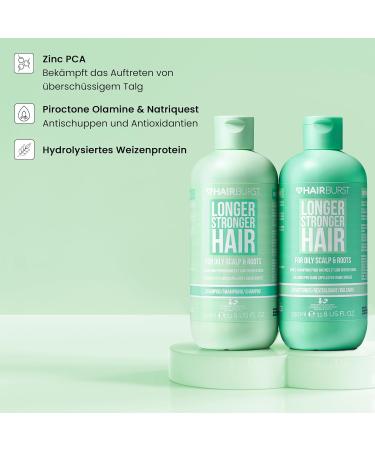 Hair Burst Shampoo & Conditioner Set for Greasy Hair | Paraben Silicone & SLS Free | Nourishing Hair Care Routine for Women (2x 350ml) - Buy Online on GoSupps.com
