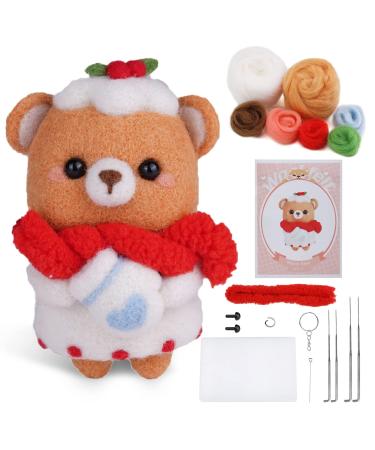 BAGERLA Needle Felting Kits for Beginners, Needle Felting Supplies Kits with Tools, Felting Foam Mat, Colorful Wool, Felting Kit for DIY Art Craft Needle Felting Material