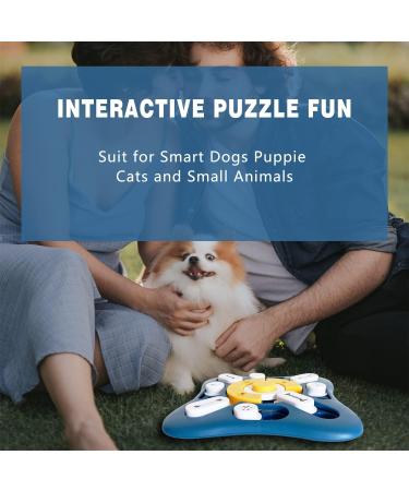 Interactive Dog Puzzle Toy for Slow Eating - Squeaking Intelligence Toy for Medium Pets Cats Puppies (Dark Blue) - Buy Online on GoSupps.com