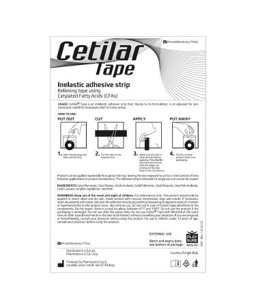 Cetilar Tape - CFA-Based Joint & Muscle Support | Athletic Recovery for Strains Bruises & Sprains - Doping Free International Shipping - Buy Online on GoSupps.com