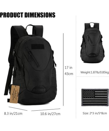 ArcEnCiel Motorcycle Backpack - Tactical Military Bag with Patch | Black - Buy Online on GoSupps.com