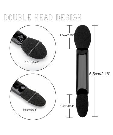 G2plus 100 Black Disposable Eyeshadow Applicators - Dual-Sided Sponge Brushes for Perfect Eyeshadow Application - Bulk Pack of 100 - Buy Online on GoSupps.com