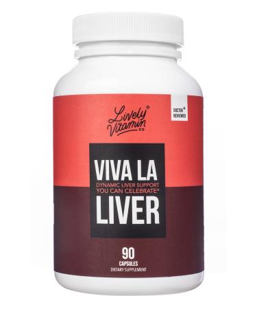 LIVELY VITAMIN CO. Viva La Liver - Improved Function - Cleanse - Detox - Eliminate Toxins & Waste - Inflammation - Cognitive Brain Function - Immune Support - Clarity - Healthy Weight - 90 Capsules