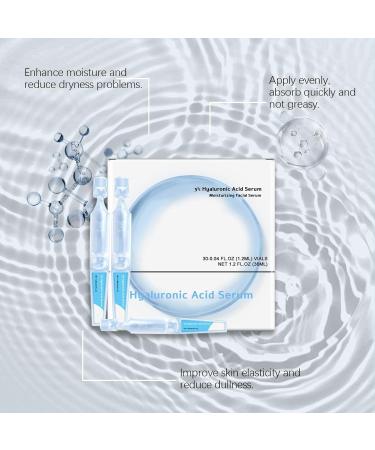  YOENBG 3% Hyaluronic Acid Serum Ultra Hydrating Bottles Moisturizing Essence for Deep Hydration Hydrating Serum Ampoules (6 Boxes) - Buy Online on GoSupps.com