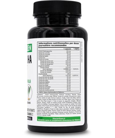 Siberian Green Ashwagandha Complex - 60 Capsules for Stress Relief, Energy Support, and Immune System Recovery - Buy Online on GoSupps.com