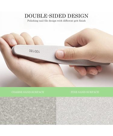 SetSail Gray Nail Files - Double Sided Emery Boards for Natural and Acrylic Nails - 6 Pack Fingernail Files for Women and Girls - Buy Online on GoSupps.com