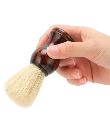 Beard-razor brush for barber light care cleaning brush with wooden handle versatile neck dust brush to remove hair breakage practical facial care tool for men