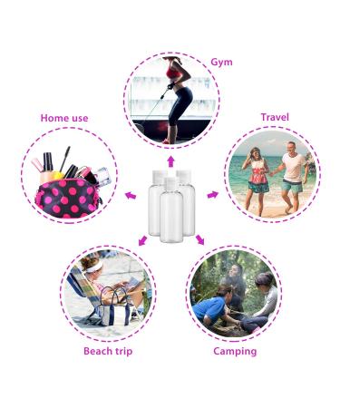 30 Pcs 2 oz Clear Plastic Empty Bottles - Travel Size Bottles with Flip Cap for Liquids & Toiletries - Buy Online on GoSupps.com