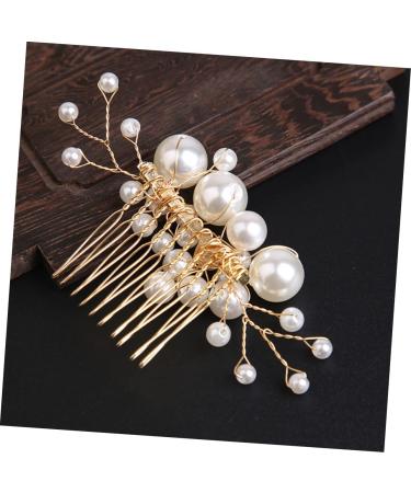 Healeved Pearl Comb Wedding Bridal Headpiece Wedding Hair Accessories for Brides Pearl Hair Accessories Bridal Hair Comb Bride Hair Accessories Bride Headpieces for Wedding Gold Hair Alloy - Buy Online on GoSupps.com