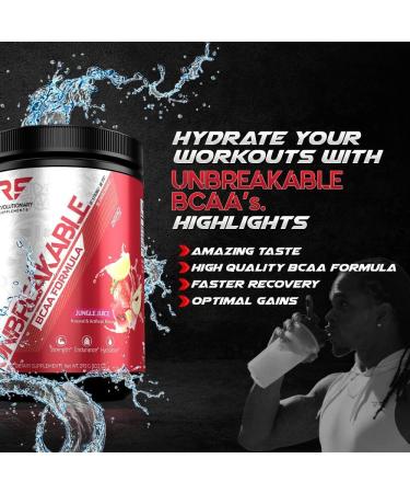 Revolutionary Supplements Unbreakable BCAA - Premium Branched Chain Amino Acids Powder for Muscle Recovery & Growth - Hydration Blend with Glutamine & Leucine - 45 Servings - Wildin Watermelon - Shop Internationally - Buy Online on GoSupps.com
