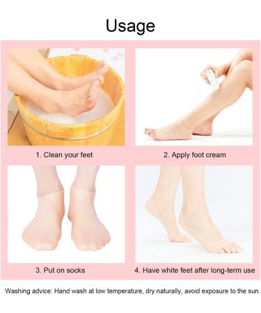 Moisturizing Foot Mask Exfoliating Silicone Socks 2 Pairs Feet Care Socks Silicone Socks for Dry Cracked Feet Women Foot Care Socks Moisturizing AntiCracking Exfoliating Foot XL(42-44) - Buy Online on GoSupps.com